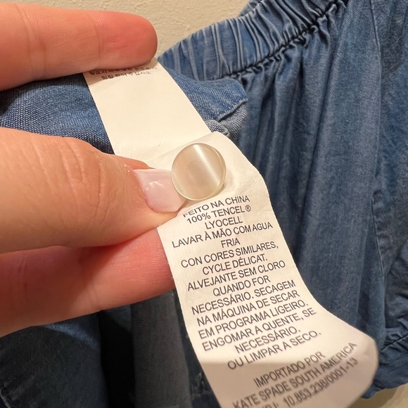Kate Spade Broome tree chambray off the shoulder top - Picture 7 of 9